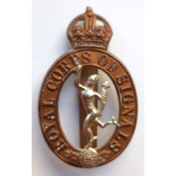 Royal Corps of Signals Cap Badge British Military WW2