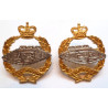 Royal Tank Regiment Officers Collar Badges Queen's Crown