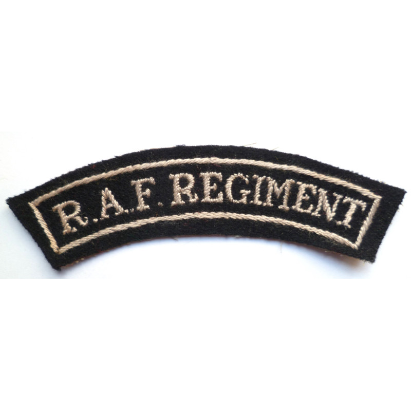 RAF Regiment Cloth Shoulder Title British Army