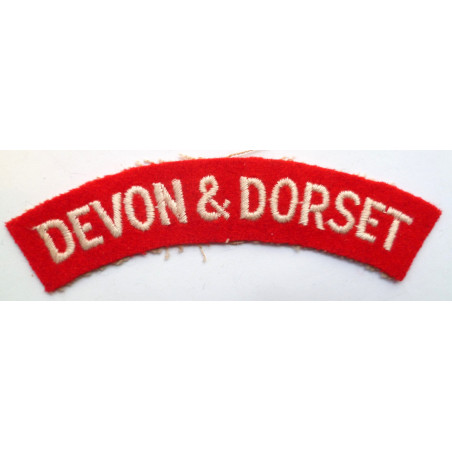Devon & Dorset Regiment Cloth Shoulder Title