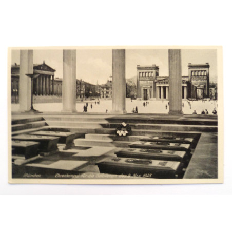 WW2 Photo Post Card of the Honour Temples of NSDAP on Koenigsplatz in Munich