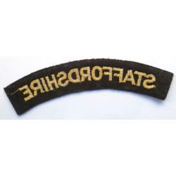 Staffordshire Regiment Cloth Shoulder Title
