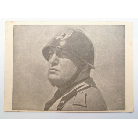 Italian Propaganda Fascist Portrait Postcard of Benito Mussolini