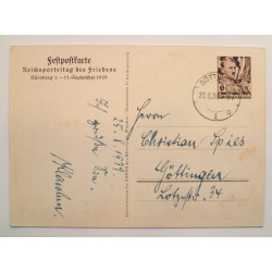 WW2 Riechsparteitag Nurnberg 1939 Postcard