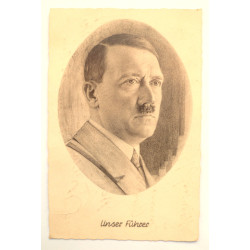 WW2 Adolf Hitler, The Fuhrer Postcard Nurnberg