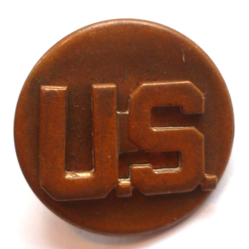 WW2 United States US Collar Badge Screw Fitting