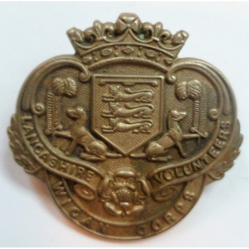 Lancashire Volunteers Wigan Corps Cap Badge British Army