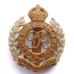 WW2 Royal Engineers Officers Cap Badge