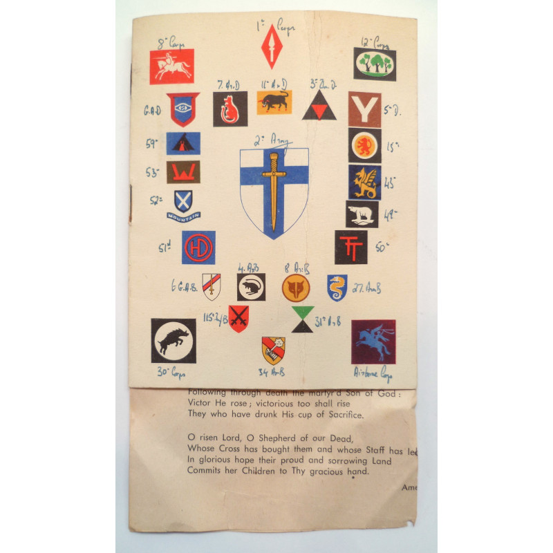 Second Army Thanksgiving Service North West Europe Campaign Pamphlet