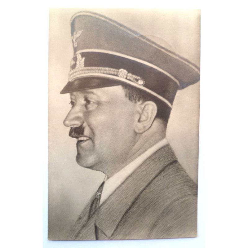 WW2 German Adolf Hitler The Fuhrer Postcard