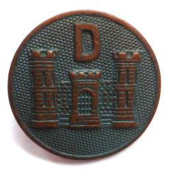 WW1 US D Company Engineer Regiment Collar Badge