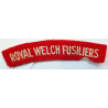 Royal Welsh Fusiliers Cloth Embroidered Shoulder Title