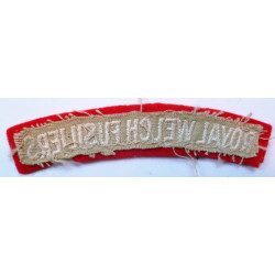 Royal Welsh Fusiliers Cloth Embroidered Shoulder Title