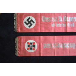 German Third Reich DRKB/NSDAP Funeral Wreath Sash