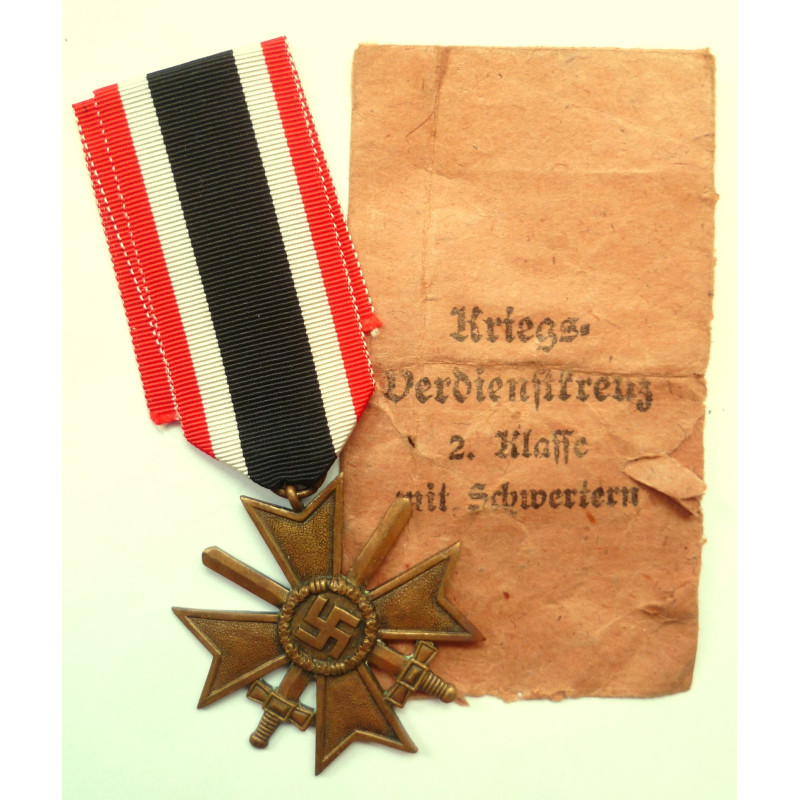 Wehrmacht War Merit Cross 2nd Class with Swords and Original Packet WW2 German