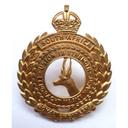 WW1 Royal Engineers Gilt Cap Badge - South Africa J.R.Gaunt