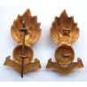 Pair Royal Engineers Officers Gilt Collar Badges