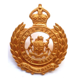 South African Engineers Gilt Cap Badge