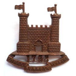 Loyal Suffolk Hussars Officers Bronze Cap Badge