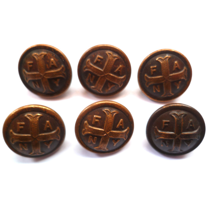 6 x First Aid Nursing Yeomanry Regiment FANY 14mm Buttons