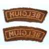 Pair Belgium - WW2 Cloth Shoulder Titles