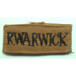 WW2 Royal Warwickshire Slip On Shoulder Title