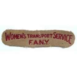 WWII Women's Transport Service F.A.N.Y. Cloth Shoulder Title