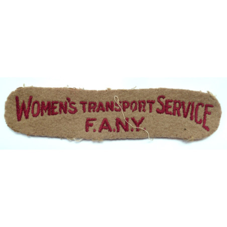 WWII Women's Transport Service F.A.N.Y. Cloth Shoulder Title