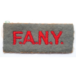 F.A.N.Y. First Aid Nursing Yeomanry Cloth Badge