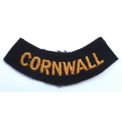Cornwall Civil Defence Embroidered Curved Chest Title