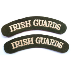 Pair Irish Guards Cloth Shoulder Title
