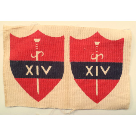 Pair 14th Corps Uncut Cloth Formation Signs
