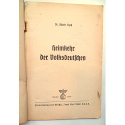 Heimkehr der Volksdeutschen Homecoming of the Ethnic German 1941 NSDAP