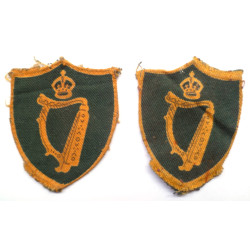 Pair WW2 Northern Ireland District, Ulster Command Cloth Formation Sign Patch Badge