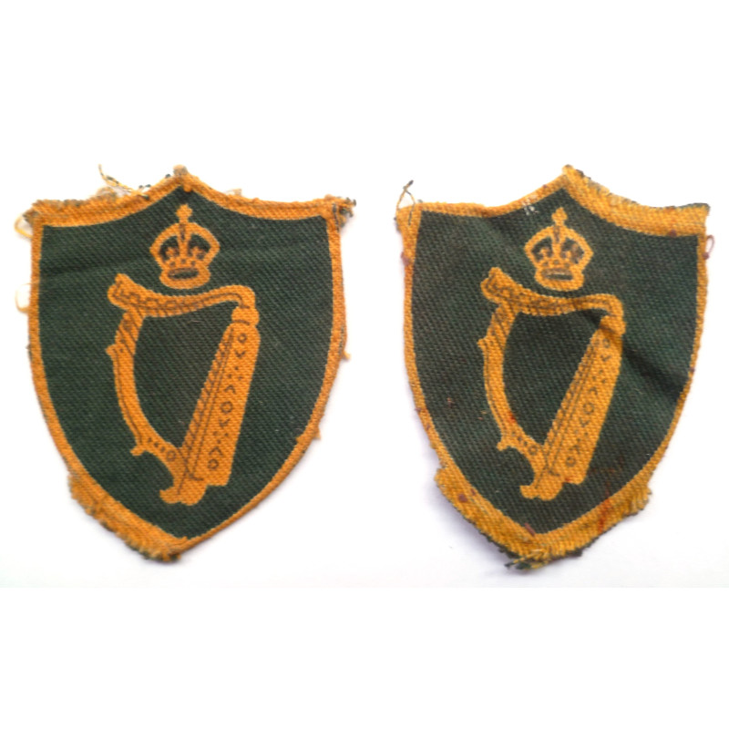 Pair WW2 Northern Ireland District, Ulster Command Cloth Formation Sign Patch Badge