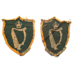 Pair WW2 Northern Ireland District, Ulster Command Cloth Formation Sign Patch Badge