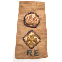 WW2 Royal Engineers Officers Slip On Cloth Shoulder Title