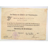 1935 Citation For 1st War Merit Cross Ernst Dentisten