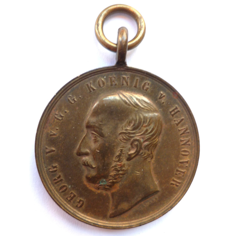 German, Hannover - Battle of Langensalza Medal 1866, Named