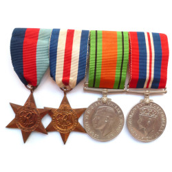 1939 Star, France and Germany, Defence Medal and War Medal Group