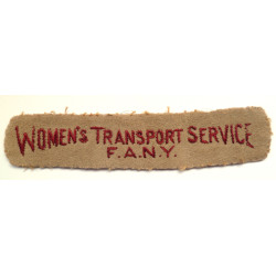 Women's Transport Service F.A.N.Y. Shoulder Title