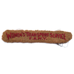 Women's Transport Service FANY Cloth Shoulder Title WW2