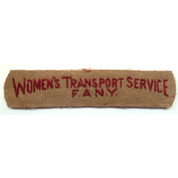 Women's Transport Service FANY Cloth Shoulder Title WWII