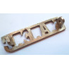 South African Engineers Corps Shoulder Title White Metal