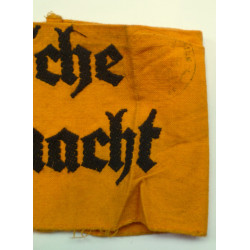 WW2 Deutsche Wehrmacht Woven Armband With Stamp Third Reich