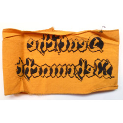 WW2 Deutsche Wehrmacht Woven Armband With Stamp Third Reich