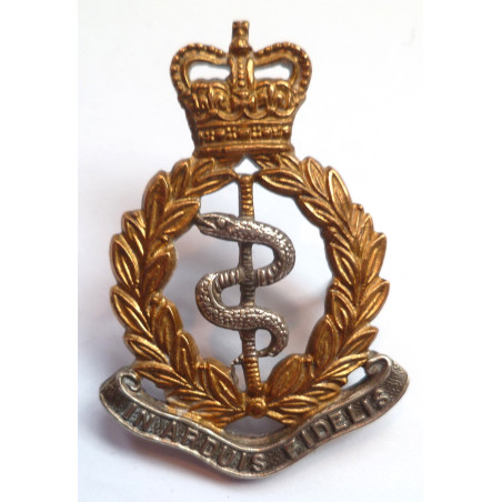 Royal Army Medical Corps Officers Cap Badge Queen's Crown