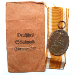 German West Wall Medal and Packet of Issue Frederick Orth