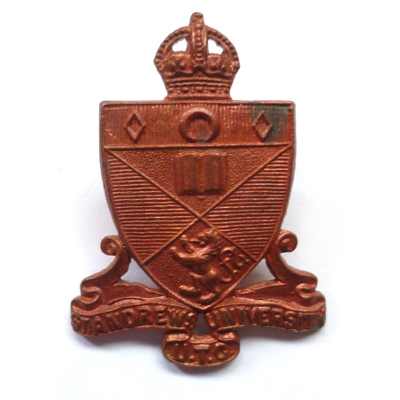 St Andrew's University U.T.C. Cap Badge - King's Crown St Andrew's University U.T.C. Cap Badge - King's Crown