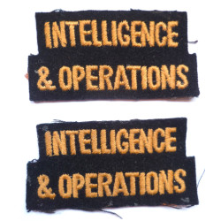 WW2 Civil Defence Cloth Shoulder Titles Intelligence & Operations